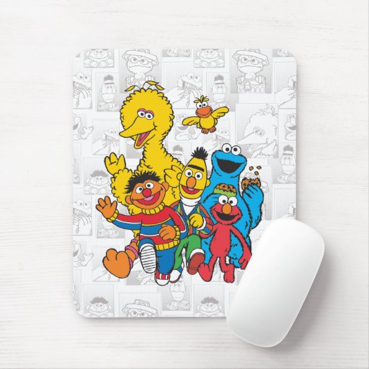  123 Sesamstraat Muismat (Met muis)