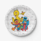  123 Sesamstraat Papieren Bordje (Voorkant)