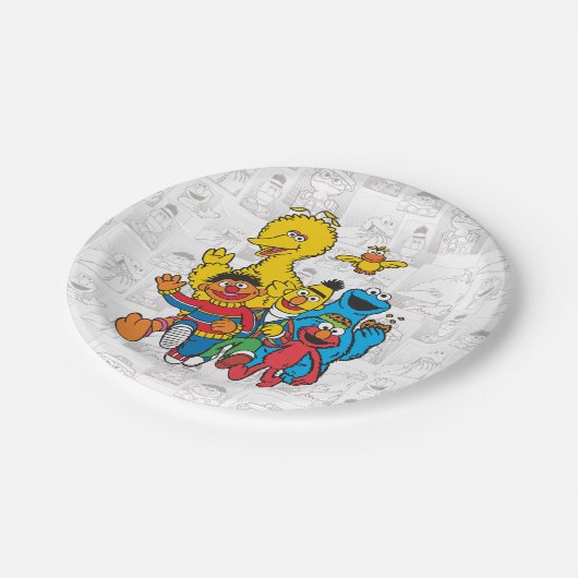  123 Sesamstraat Papieren Bordje (Gekanteld)