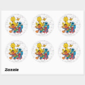 123 Sesamstraat Ronde Sticker (Vel)