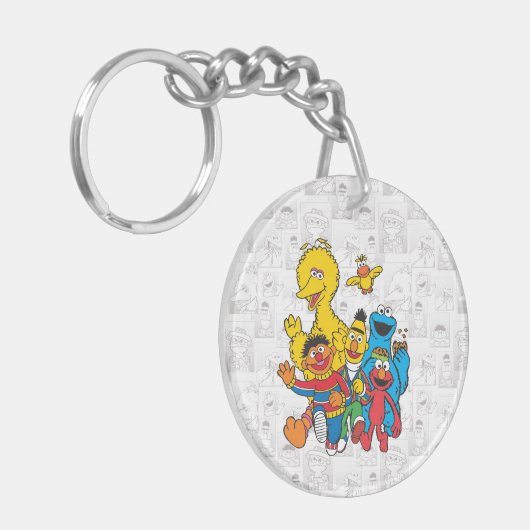  123 Sesamstraat Sleutelhanger (Voorkant Links)