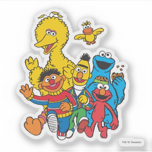 123 Sesamstraat Sticker (Voorkant)