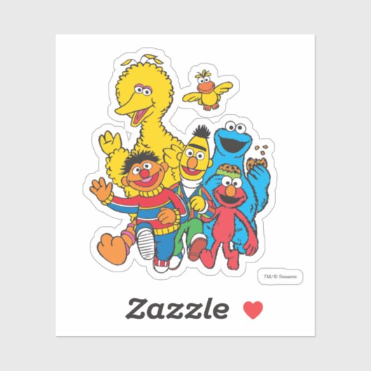 123 Sesamstraat Sticker (Vel)