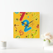 123 Wiskunde Vierkante Klok (Huis)