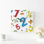 123 wiskunde vierkante klok (Huis)