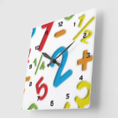 123 wiskunde vierkante klok (Hoek)