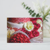 1242-Trouwtaart, Boeket en Ringen Kaart (Staand voorkant)