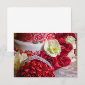 1242-Trouwtaart, Boeket en Ringen Kaart (Voorkant / Achterkant)