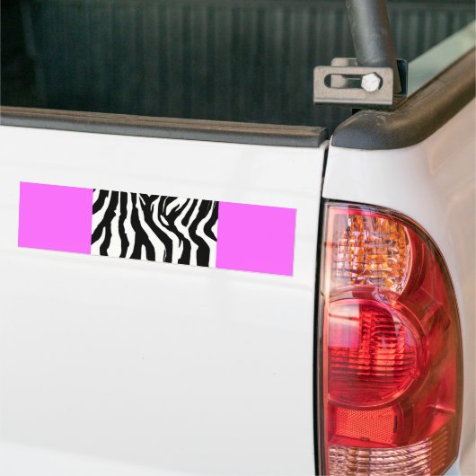 124 mu ZEBRA PATROON ANIMAAL PRINTS BACKGROUNDS TE Bumpersticker (Op Truck)