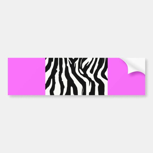 124 mu ZEBRA PATROON ANIMAAL PRINTS BACKGROUNDS TE Bumpersticker (Voorkant)