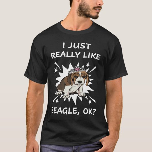 125 Ik houd echt van Beagle T-shirt (Voorkant)
