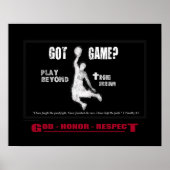 #125 (Matte) Basketball Poster (Voorkant)