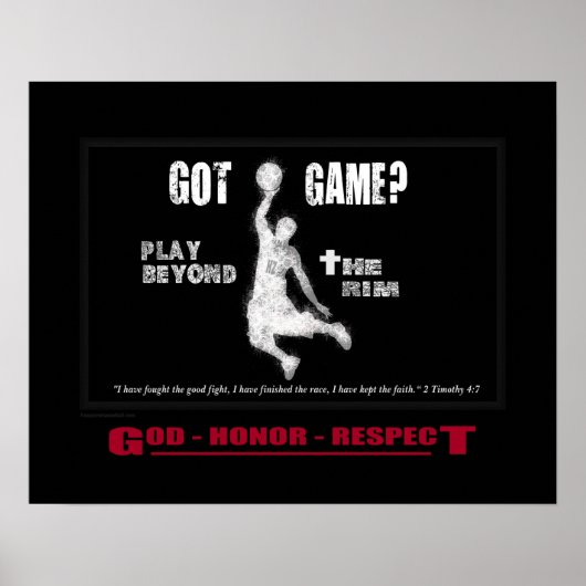 #125 (Matte) Basketball Poster (Voorkant)