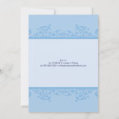 125 suzi CUSTOM BAPTISM INVITE elegant marineblauw Kaart (Achterkant)