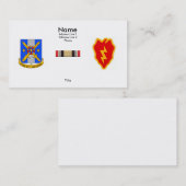 125th MI BN 25th ID (L) met OIF Service Ribbon Visitekaartje (Voorkant / Achterkant)