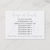 1260 uur in aanraking met een persoonlijke kaart contactkaartje (Achterkant)