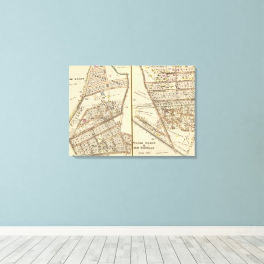 126127 Pelham Manor, New Rochelle Canvas Afdruk (Insitu (Houten vloer))