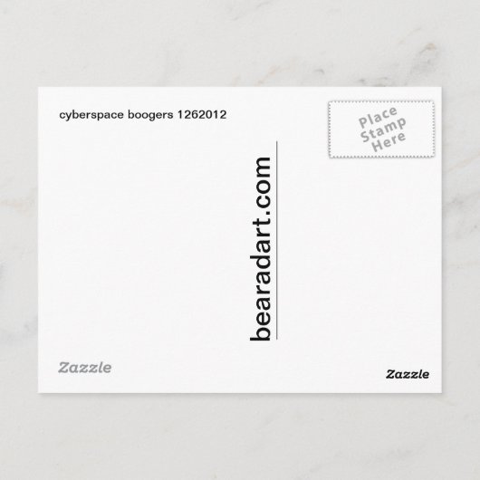 1262012 cyberspace boogers briefkaart (Achterkant)