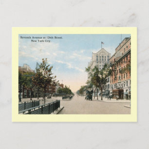 126th St., Harlem, Vintage van New York Briefkaart