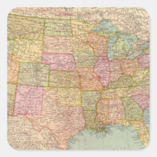 12728 Verenigde Staten Vierkante Sticker