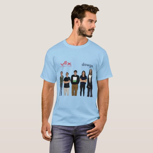 1275D Lichtblauw Mannen Shirt (Voorkant volledig)