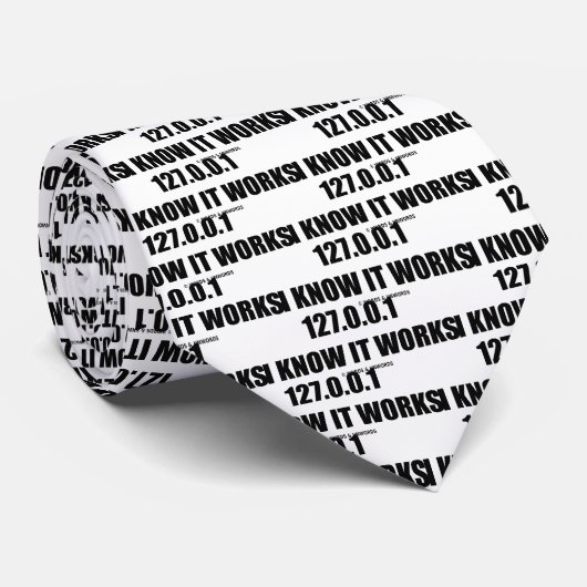 127.0.0.1 Ik ken het Werkt (Informatietechnologie) Stropdas (Opgerold)