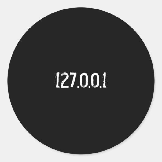 127.0.0.1 RONDE STICKER (Voorkant)