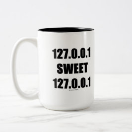 127.0.0.1 Sweet 127.0.0.1 (Home Sweet Home Geek) Tweekleurige Koffiemok