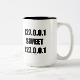 127.0.0.1 Sweet 127.0.0.1 (Home Sweet Home Geek) Tweekleurige Koffiemok