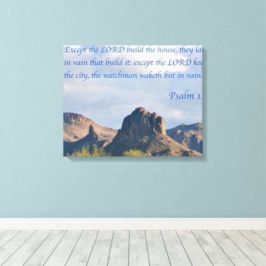 127 psalm canvas afdruk (Insitu (Houten vloer))