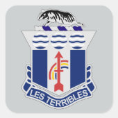 127e Infanterieregeling Vierkante Sticker (Voorkant)