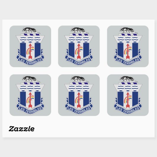 127e Infanterieregeling Vierkante Sticker (Vel)