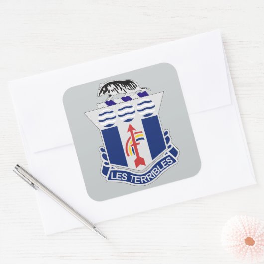 127e Infanterieregeling Vierkante Sticker (Envelop)