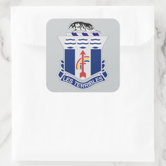 127e Infanterieregeling Vierkante Sticker (Tas)