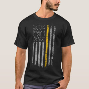 1283 Dispatcher Thin Gold Line 911 Dispatcher T-shirt