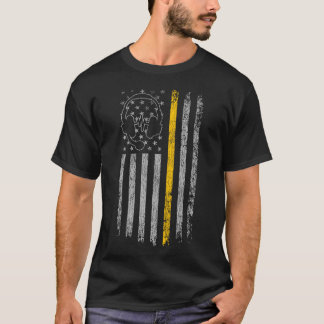 1283 Dispatcher Thin Gold Line 911 Dispatcher T-shirt