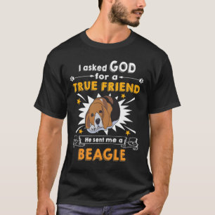 128 Geëigende vriend - een beagle T-shirt