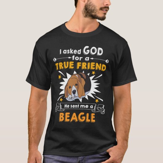 128 Geëigende vriend - een beagle T-shirt (Voorkant)