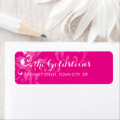 128-marnie BAT MITZVAH elegante bloeiende hete roz Etiket (Insitu)