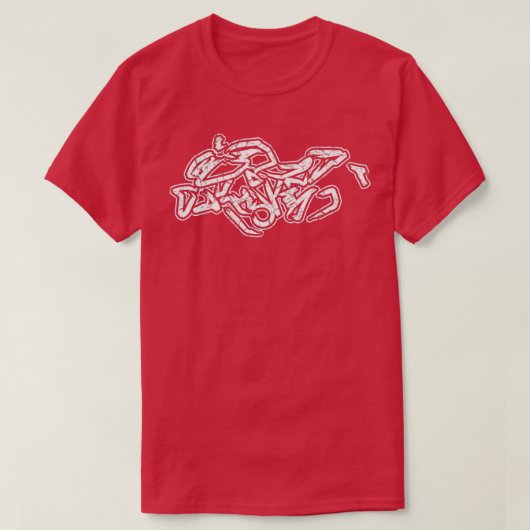 1290 Super Duke R Motorcycle Calligrafie  W T-shirt (Design voorkant)