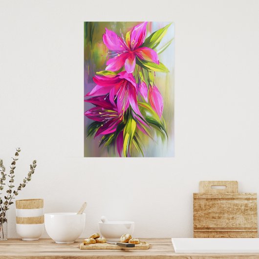 1296 Bloemen Poster (Keuken)