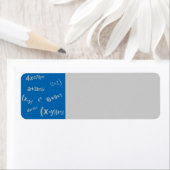 129 BLAUWE MATHMATISCHE EQUATIES WISKUNDE ALGEBRA ETIKET (Insitu)