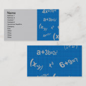 129 BLAUWE MATHMATISCHE EQUATIES WISKUNDE ALGEBRA  VISITEKAARTJE (Voorkant / Achterkant)