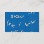 129 BLAUWE MATHMATISCHE EQUATIES WISKUNDE ALGEBRA  VISITEKAARTJE (Achterkant)
