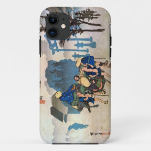 12. 三 宿, 広 Mishima-juku, Hiroshige, Ukiyo-e iPhone 11 Hoesje