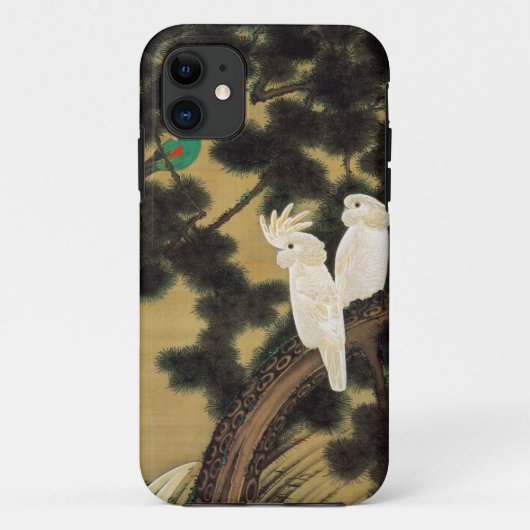 12. 老 鵡 図, 若 Pine-tree & Parrot, Jakuchu Case-Mate iPhone Case (Achterkant)