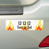 12 12 12, tweemaal als eenvormig bumpersticker (Op auto)