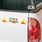 12 12 12, tweemaal als eenvormig bumpersticker (Op Truck)
