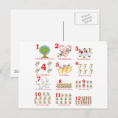 12 12 dagen kerstmis voltooid feestdagenkaart (Voorkant / Achterkant)