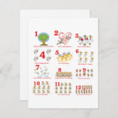 12 12 dagen kerstmis voltooid feestdagenkaart (Voorkant / Achterkant)